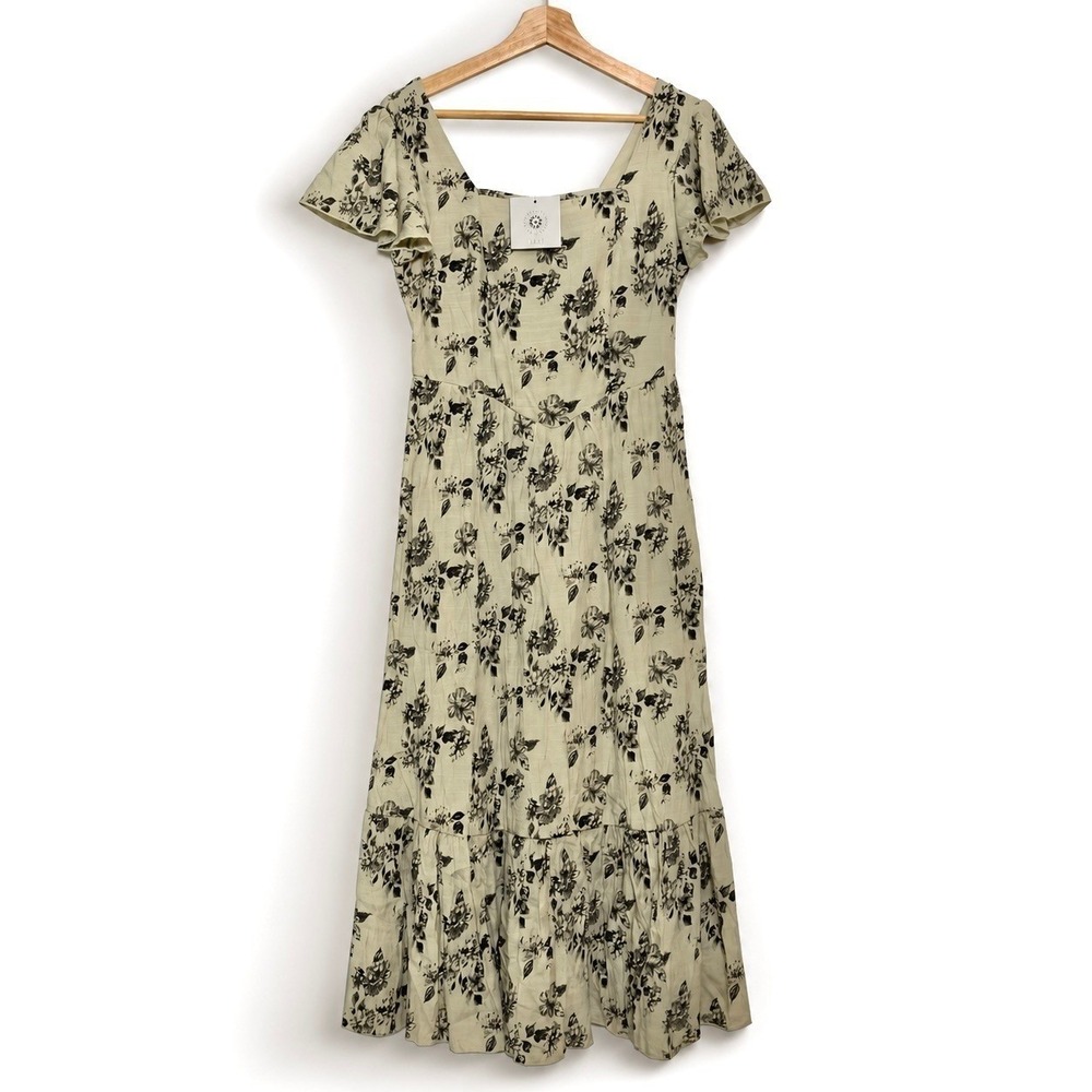 Anthropologie J Gee Sz Large Maxi Dress Cottagecore Prairie Romantic Boho Dainty - Picture 2 of 7